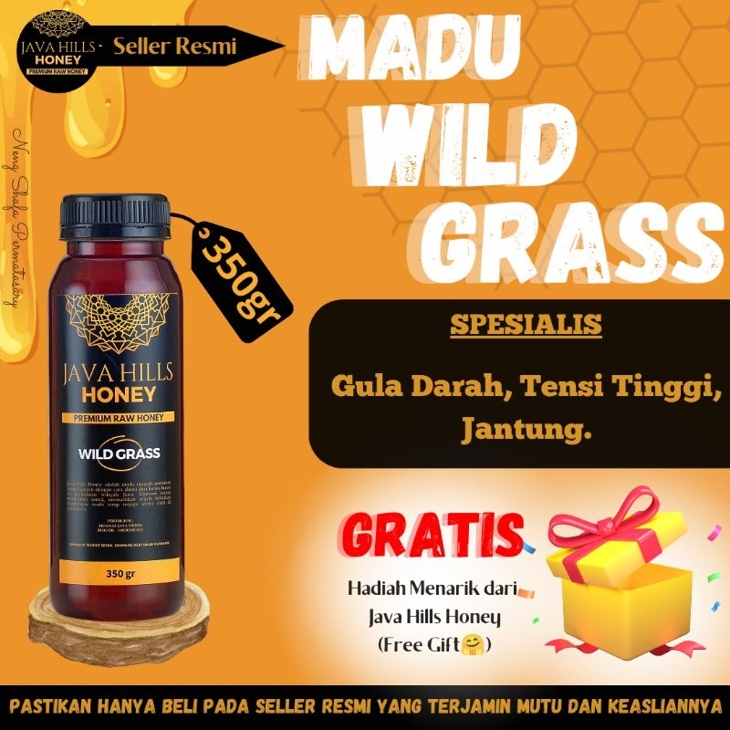 

(100% ASLI) WILD GRASS MADU MURNI TERBAIK | RAW HONEY BY JAVA HILL HONEY MUMTAZ | MADU HERBAL |