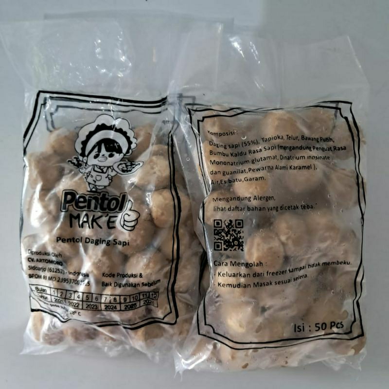 

Pentol bakso sapi Kojek Mak e isi 50pcs.