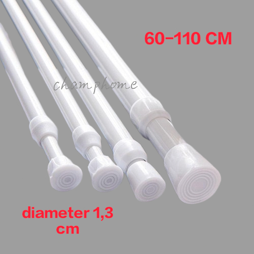 Tiang Fleksibel 60-110cm, Tiang Jemuran, Tiang Hordeng, Tiang Portable, Tiang Tirai