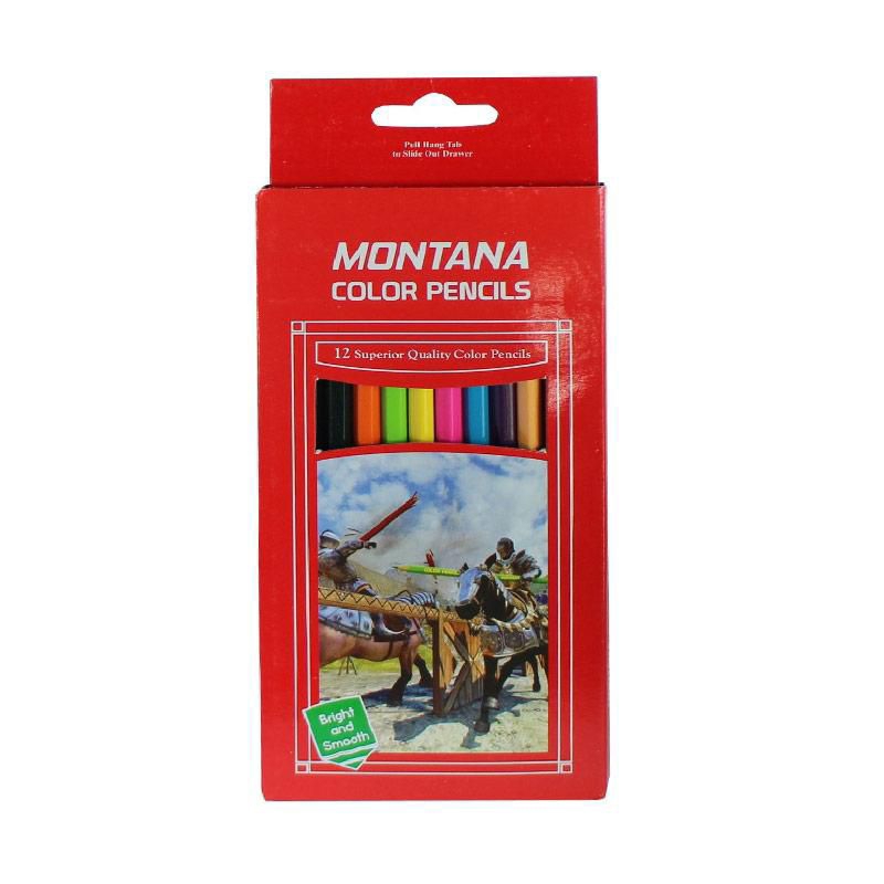 

Pensil warna panjang / pensil warna 12warna / pensil warna kayu Montana