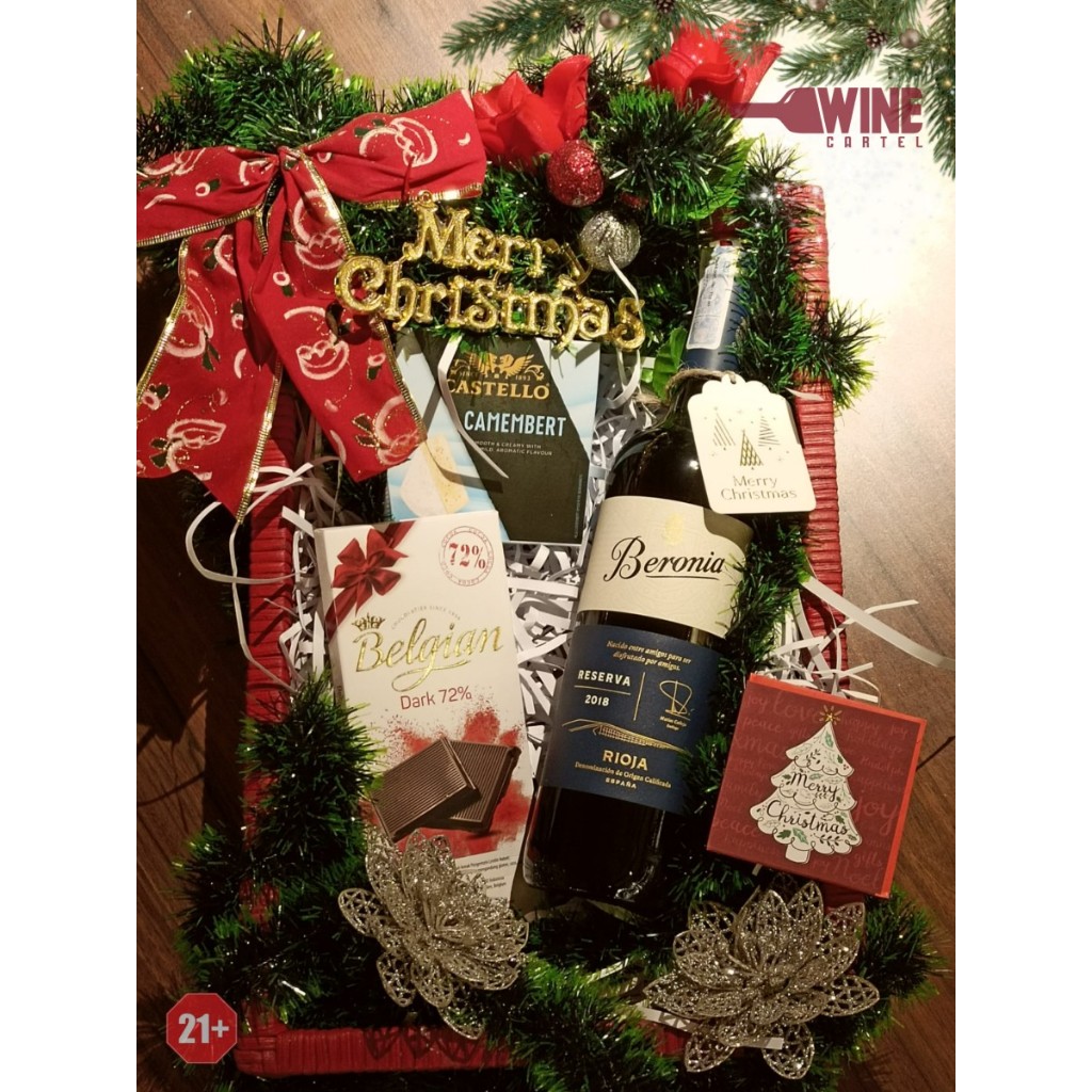 

HAMPERS Natal Kado Xmas Gift Beronia Rioja Reserva Spain Tempranillo