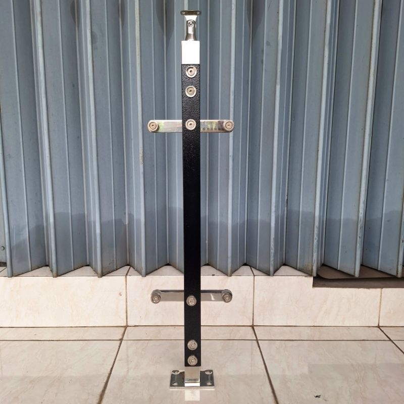 RAILING TANGGA KACA / RAILING STAINLESS MINIMALIS / IRON RAILING SUS 304 / RAILING DOBEL PLAT BESI P