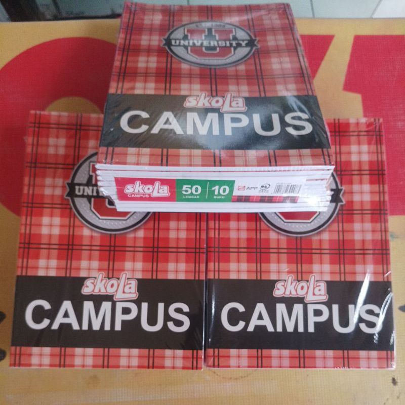 

buku campus 50lembar. merk skola by sidu. 70gsm