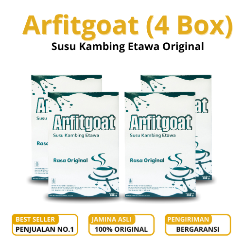 

PAKET 4 BOX - Arfitgoat Original Susu Kambing Bubuk 200 gr Untuk Menjaga Kesehatan Tulang