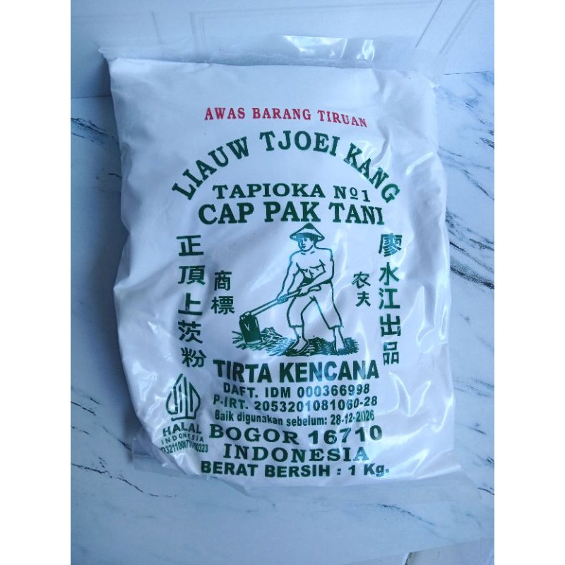 

Tepung Tapioka Sagu Cap Tani Liauw Tjoe Kang 1 KG