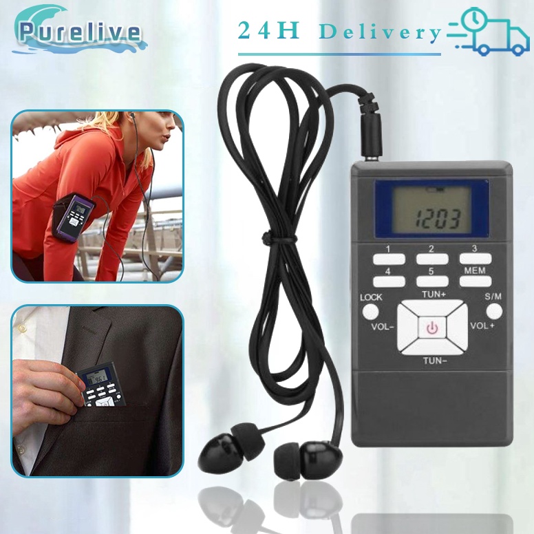 KODE R74Z Portable Radio Mini FM with Earphone Radio Mini Portable Radio Saku