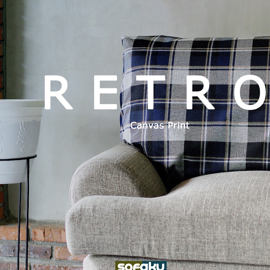 Free Ongkir RETRO Canvas Print Fabric  Yugos Bahan American Classic Retro Sofa Bahan Kain Petak Vint