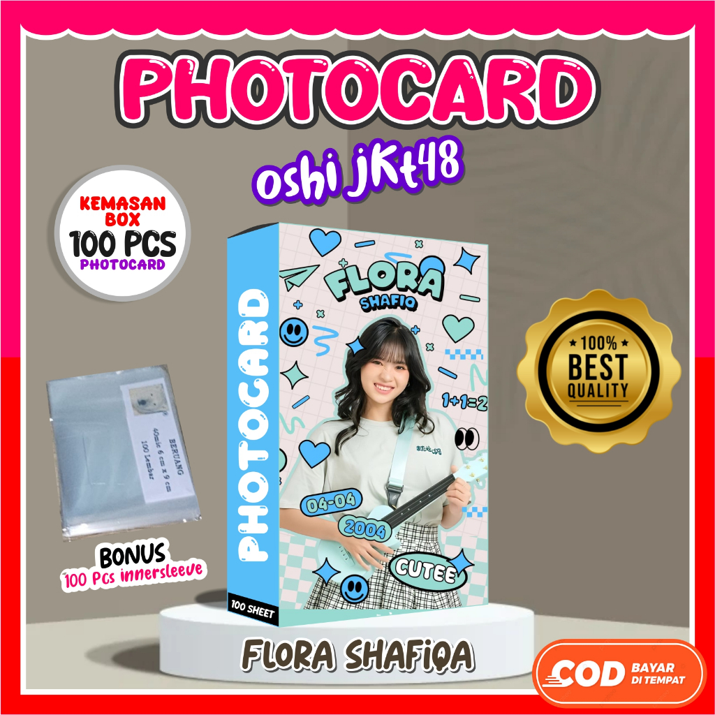 100 Photocard Flora JKT48 GRATIS 100 Innersleeve | OSHI JKT48