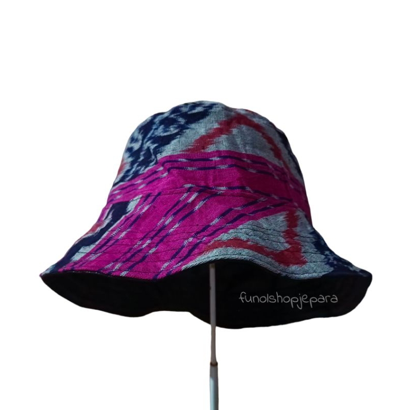 Bucket Hat Topi Tenun Topi Umroh Topi Pantai Lombok Bali Labuan Bajo