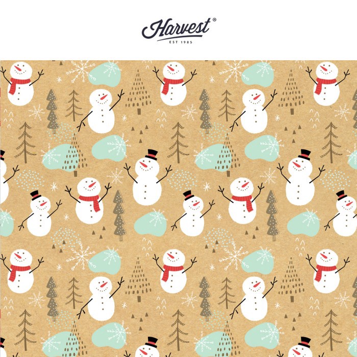 

NEW PROMO Kertas Kado Natal Harvest Wrapping Paper Xmas Shining Snowman