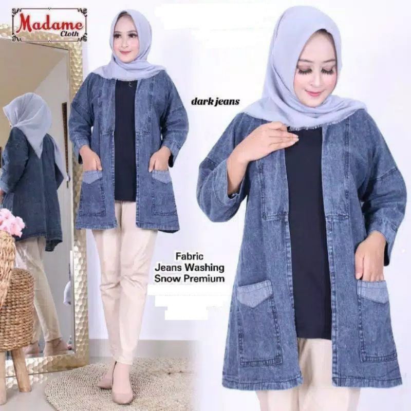 CARDIGAN JEANS WANITA/OUTER JEANS WANITA/CARDIGAN OUTER TERBARU TERMURAH