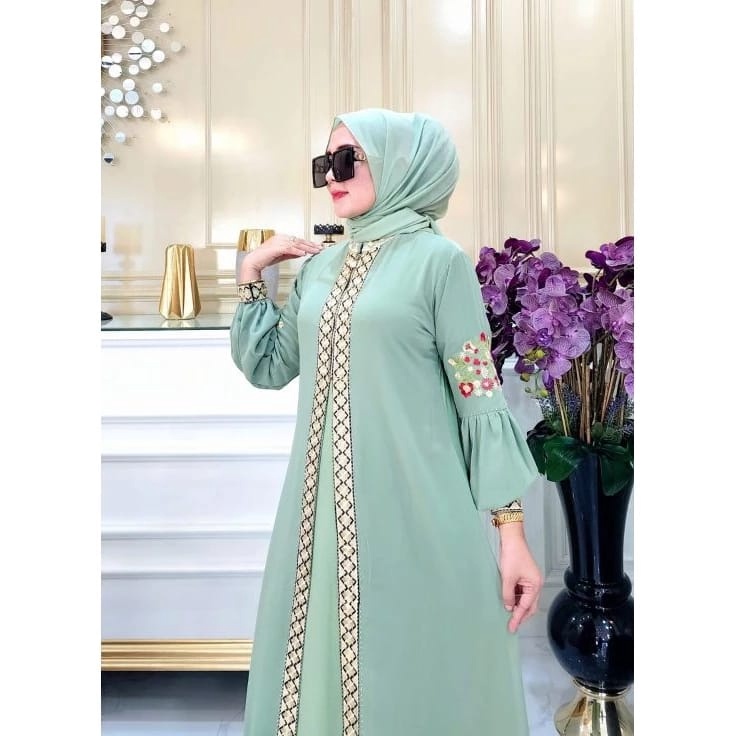 FSASH SALE GAMIS ABAYA TURKI HIKMAT ELEGANT BALON CERRY TERBARU MEWAH