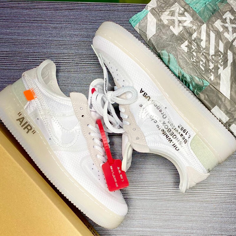 Nike Air Force 1 X OFF WHITE ‘White’ 100% Original Material