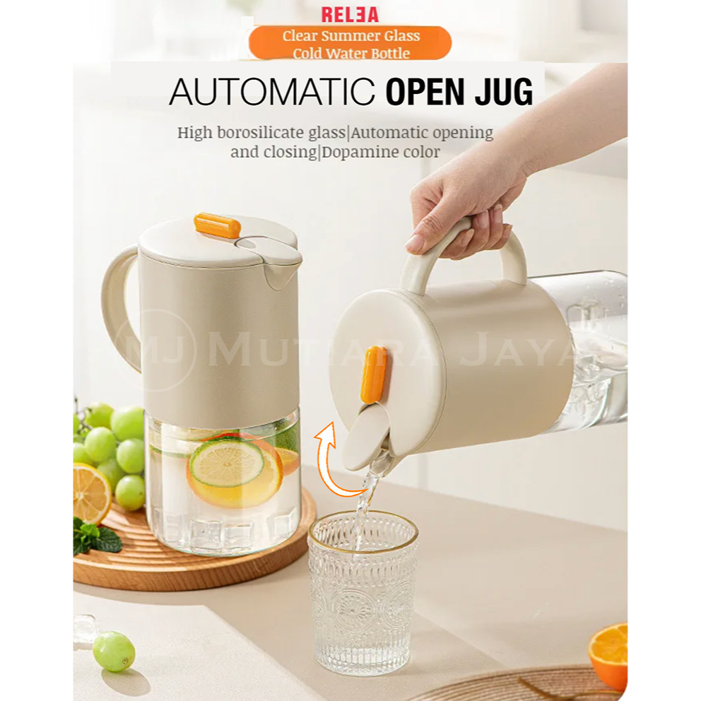 RELEA Botol Pitcher Teko Air Minum Water Jug Kaca