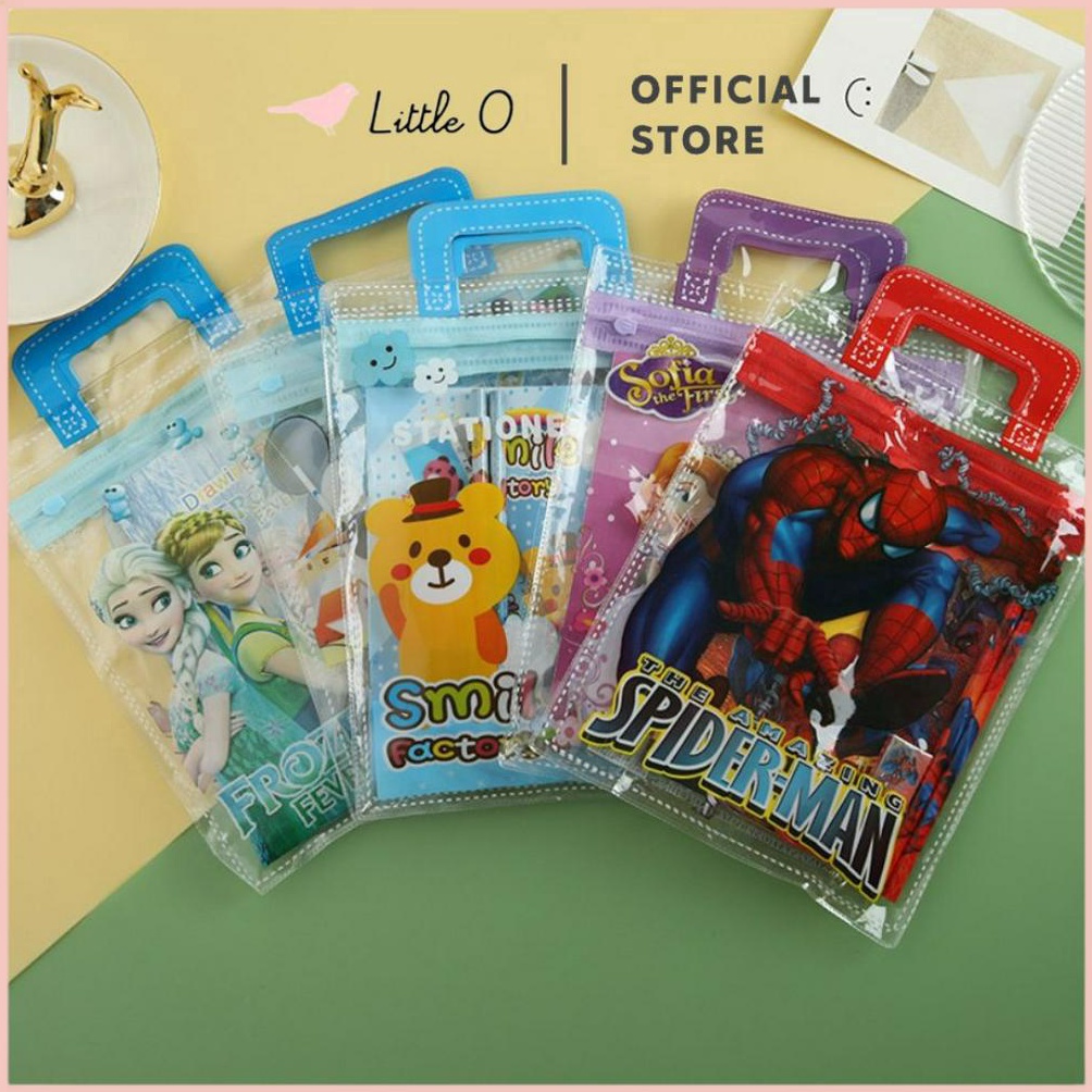 

PROMO TERGILA little o 7in1 Tote Bag Set Alat Tulis Stationery Goodie Bag Hadiah Kado Anak C234