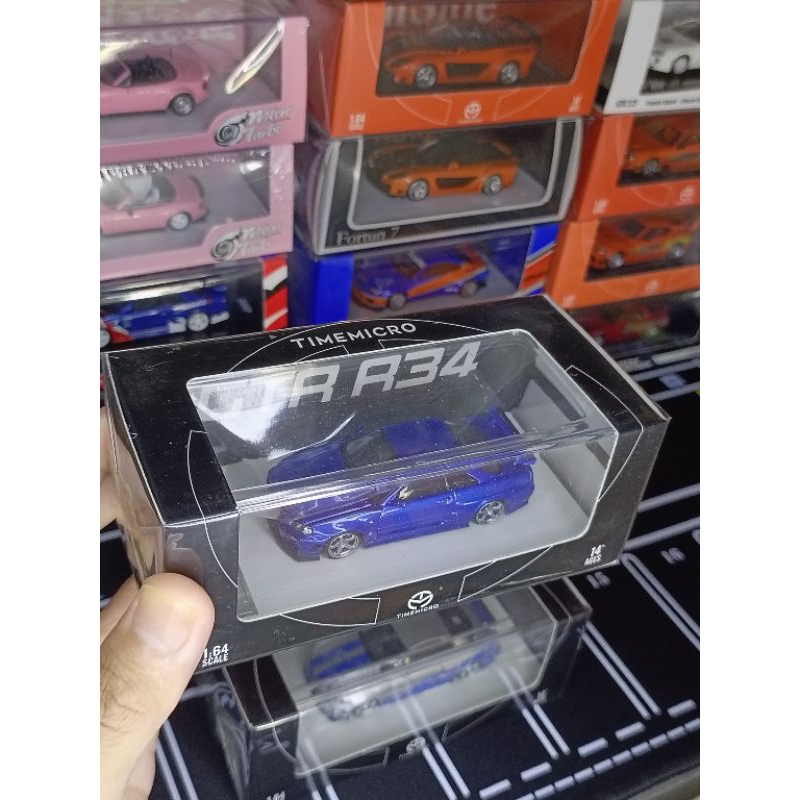 TIME MICRO NISSAN SKYLINE GT-R R-34 OPEN HOOD BRIAN FAST AND FURIOUS BLUE