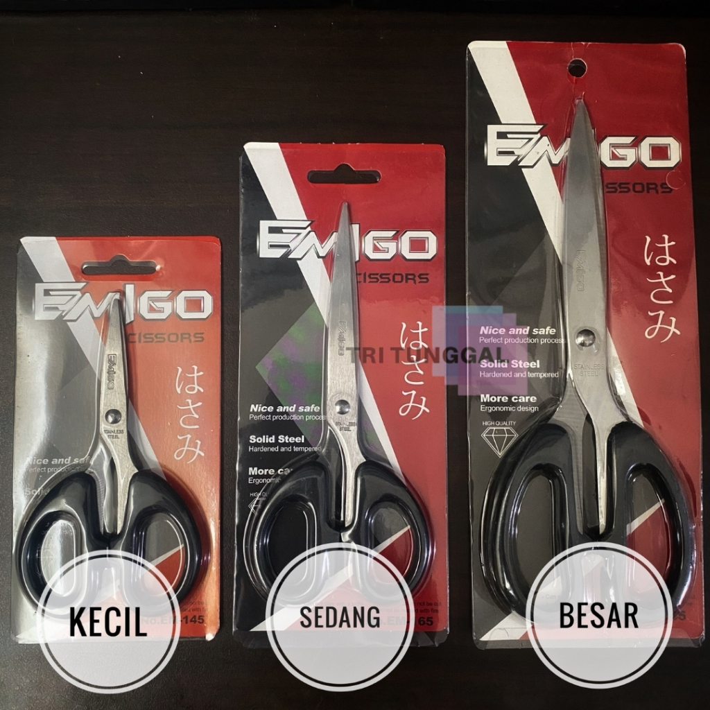 

Gunting Tanggung 6 inch 16 cm Emigo Pemotong Scissors Tajam Pemotong Scissors Kertas DIY Alat Potong Bahan Stainless Steel Berkualitas Alat Peralatan Perlengkapan Rumah Tangga Potong Cut Cutter Kertas Karton Bufalo Kardus Box Paper Plastik Plastic Logam
