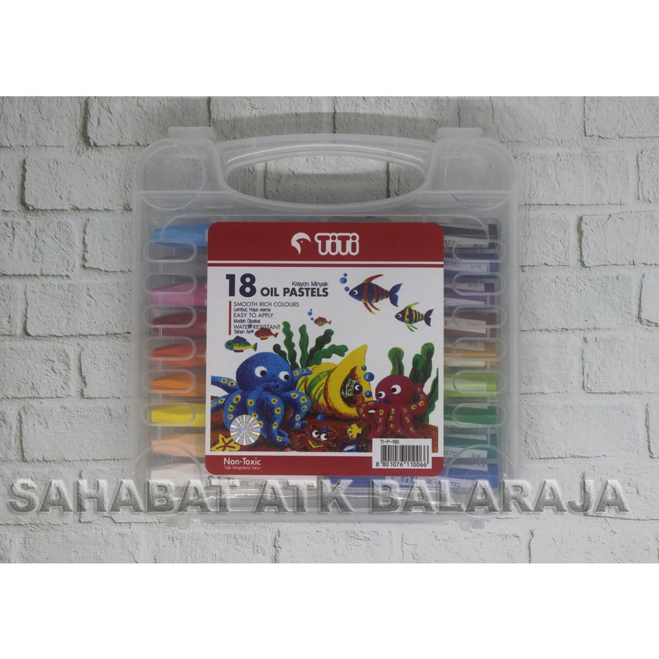

Stock Banyak Titi Crayon Oil Pastels 18 warna