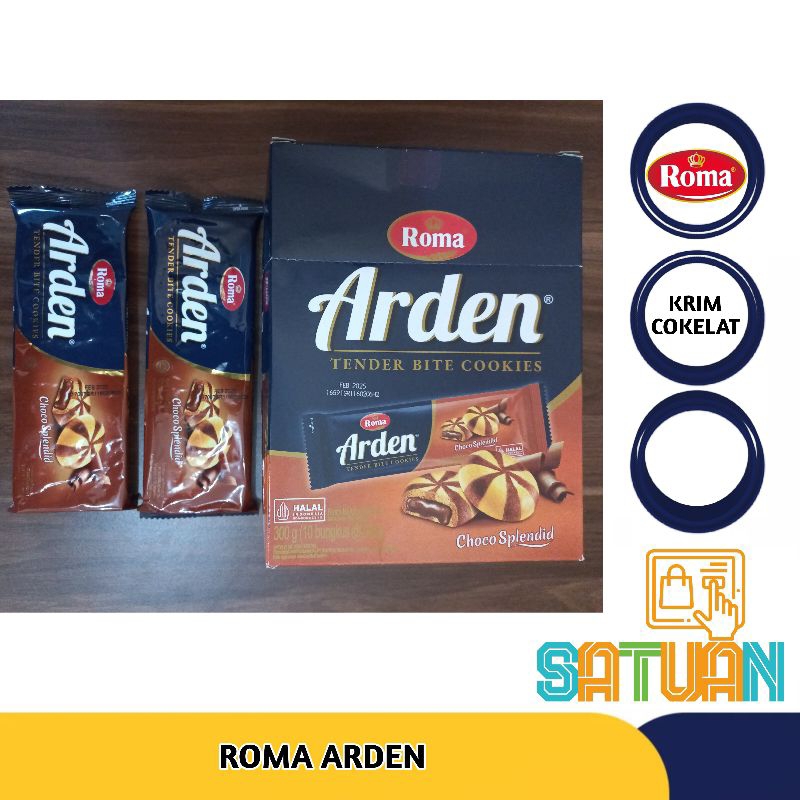 

ARDEN ROMA CHOCO SPLENDID KEMASAN ISI 3 | SATUAN TOKO | BISKUIT LEMBUT ISI COKLAT | TENDER BITE COOKIES |