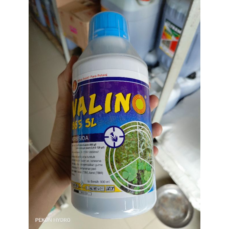 VALINO 865 SL 900 ML - PEMBASMI RUMPUT GULMA SISTEMIK SELEKTIF DAUN LEBAR HERBISIDA DMA GLIFOSAT val