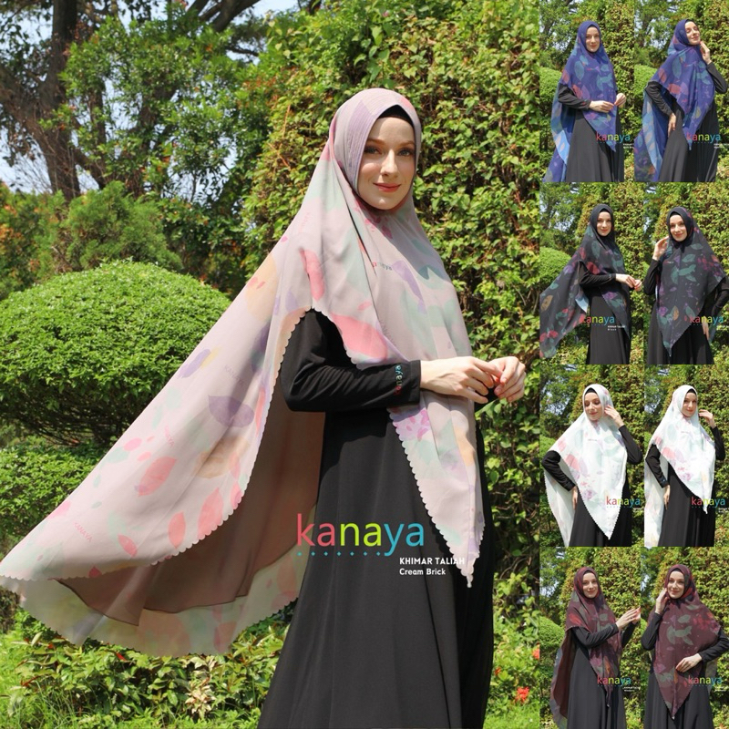 Khimar Motif Printing Nasima Taliah Original KANAYA Boutique Premium
