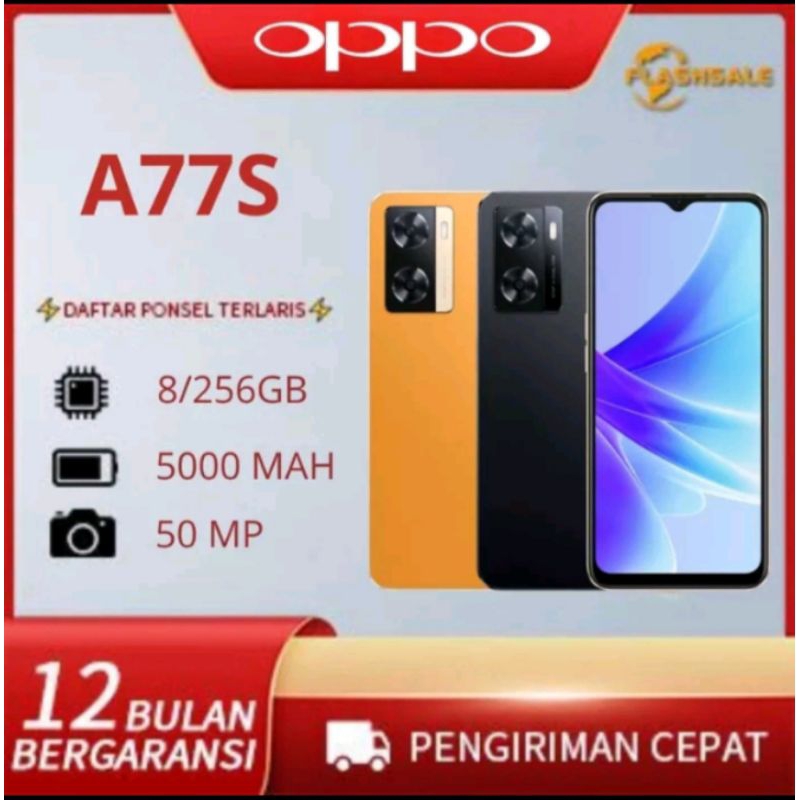 Handphone Oppo A77s RAM dan ROM : 8GB + 128GB
