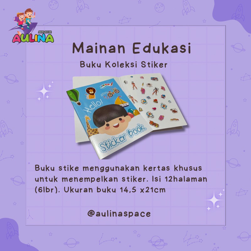 

Aulina Space - Buku stiker / stiker book