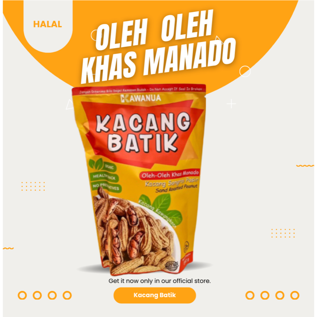 

OLEH - OLEH MANADO - KACANG BATIK KAWANGKOAN - KACANG HITAM - SNACK KACANG - MAKANAN RINGAN - KACANG MANADO MINAHASA