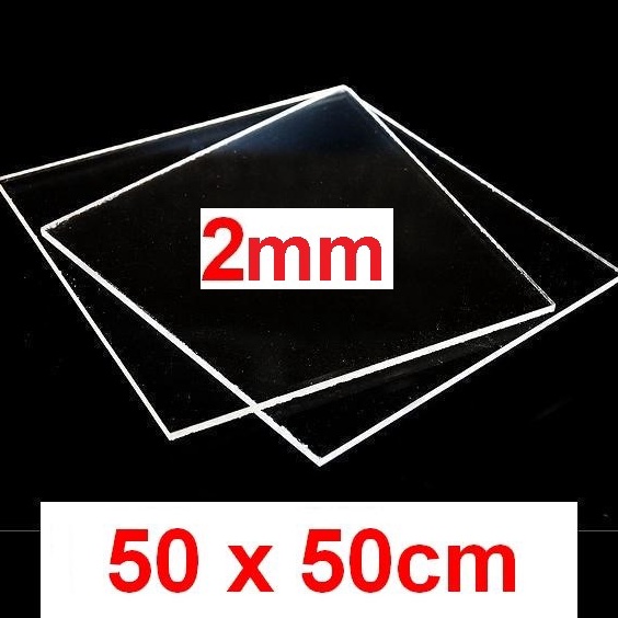 

Acrylic acrilic akrilik bening tebal 2MM ukuran 5cm x 5cm