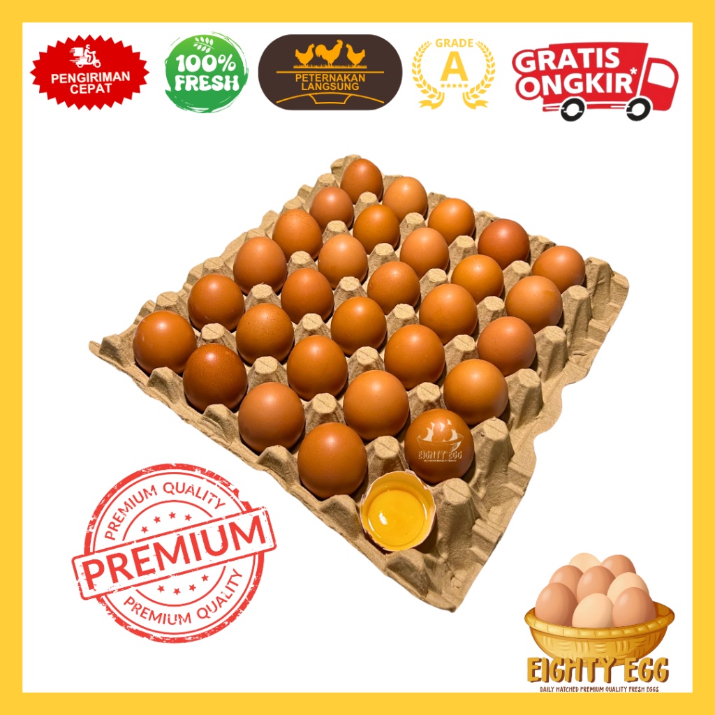 

Termurah Telur Ayam Negeri PREMIUM 3 pcs GRADE A Fresh Bersih Kualitas Terbaik