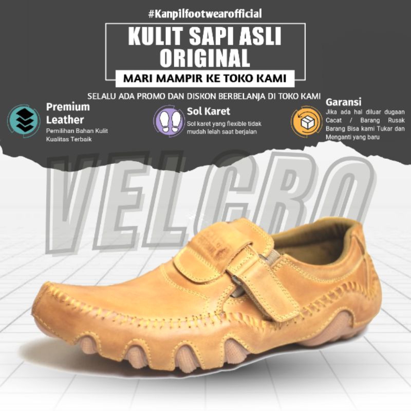 Sepatu Pria Slip On Kulit Asli Pantofel Hitam Cokelat Kasual Formal Selip Sapatu Selop Pantopel Kerj