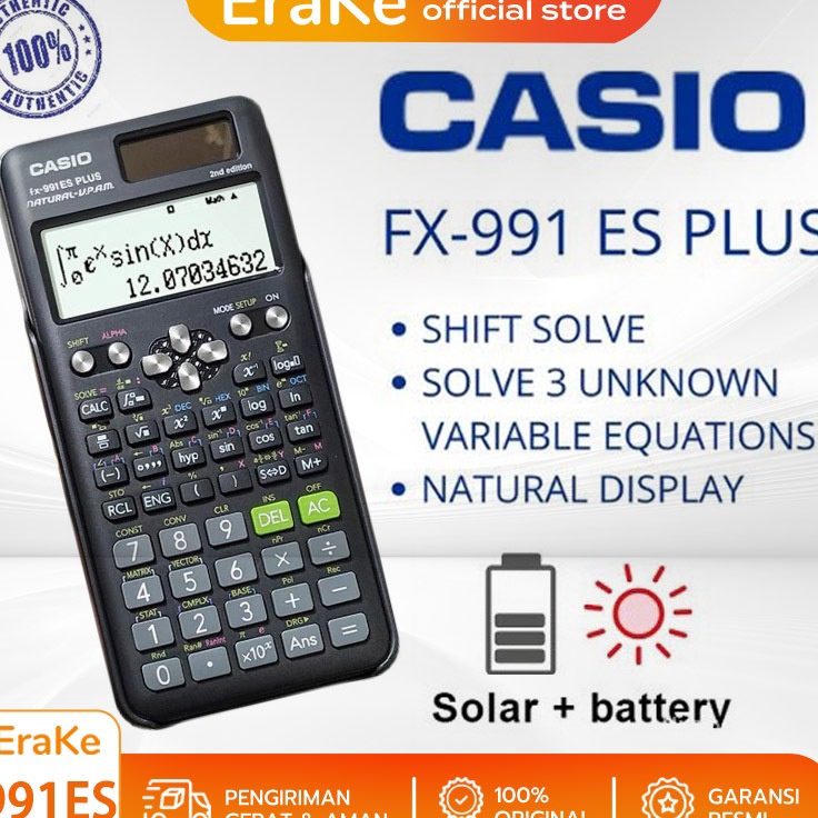 

Dijual Kalkulator Scientific Casio FX82msFX991ES PLUS Kalkulator Casio Scientific Calculator 24 Fungsi 12 Digits StatData Editor