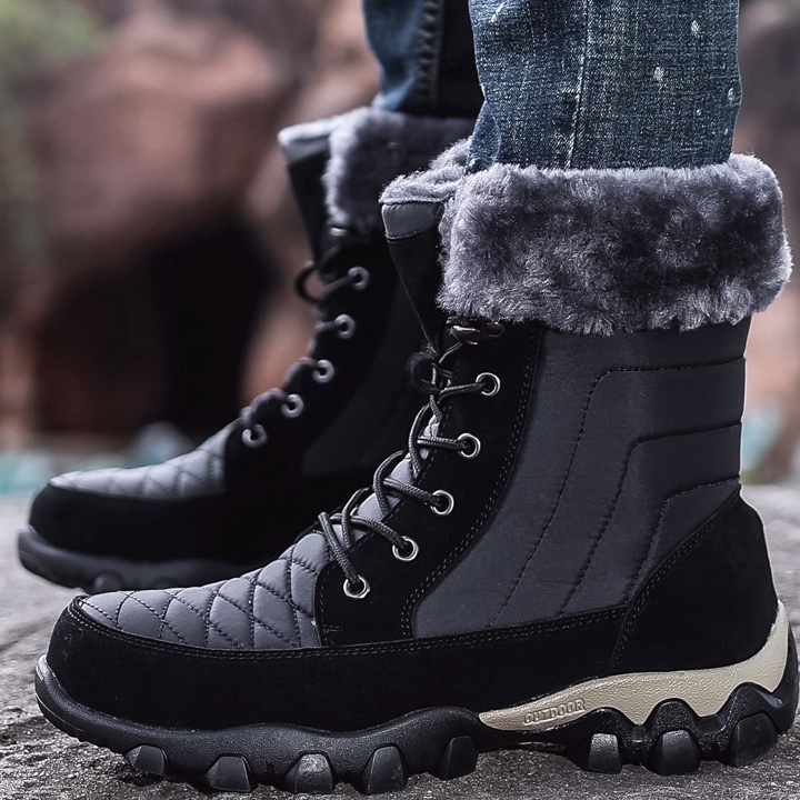 TERBARU Import Klasik Sepatu Boots Pria Cowok Musim Dingin Winter Snow Boots Tinggi Hiking Thermal S