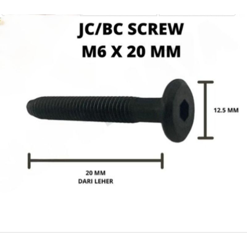 Baut JCBC M6X20