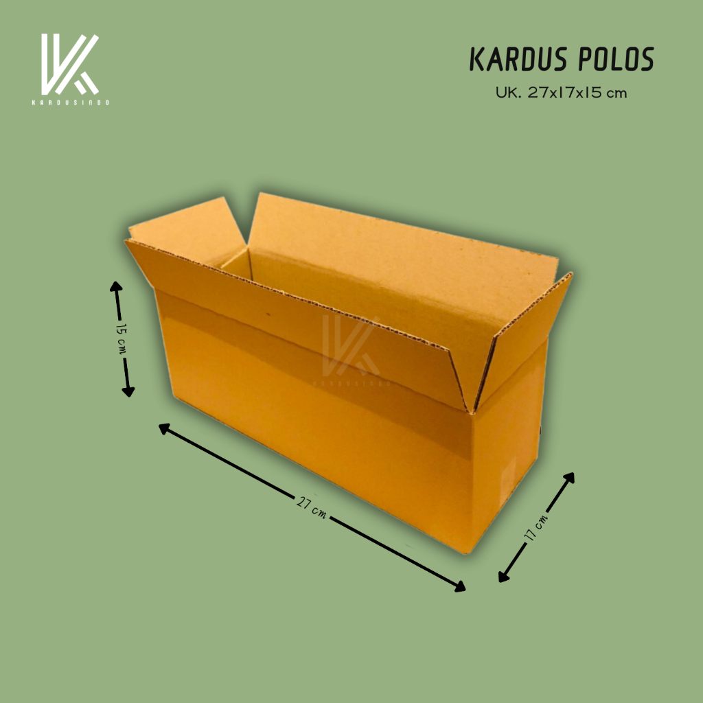

KARDUS BOX POLOS BARU UK 27x17x15 CM
