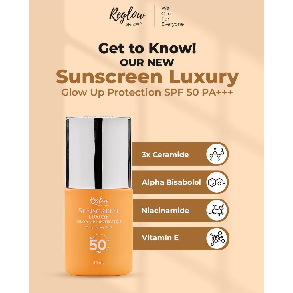 REGLOW SUNSCREEN spf50+++ 30ml Dr. shindy putri halal bpom [bisa COD] [INSTAN] reglow skincare origi