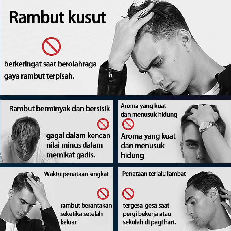 FGD gel rambut cair pria menghasi menata rambut minyak rambut tidak lengket tidak berminyak gel