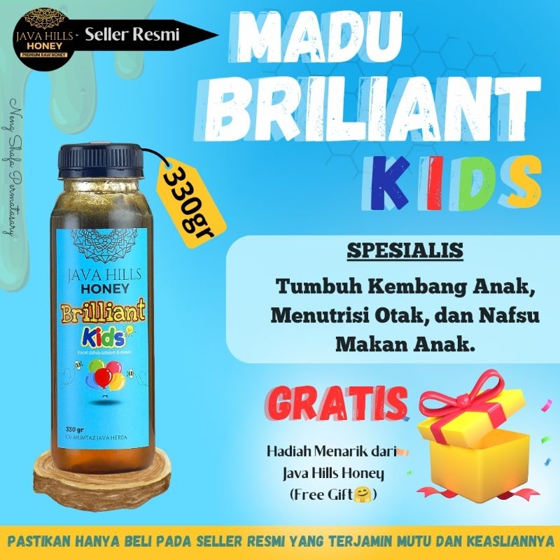 

(100% ASLI) MADU BRILIANT BY JAVA HILL HONEY | MADU HERBAL TERBAIK | MADU CERDAS | MUMTAZ BRAND | MADU SPEECH DELAY | 330 gr