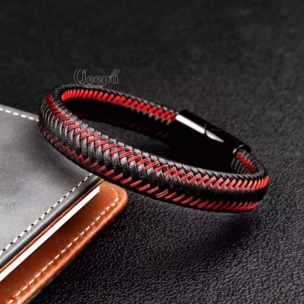 Gelang Kulit Pria Mix Rope Gesper Magnetik | Gelang Anyaman Aksesoris Pria