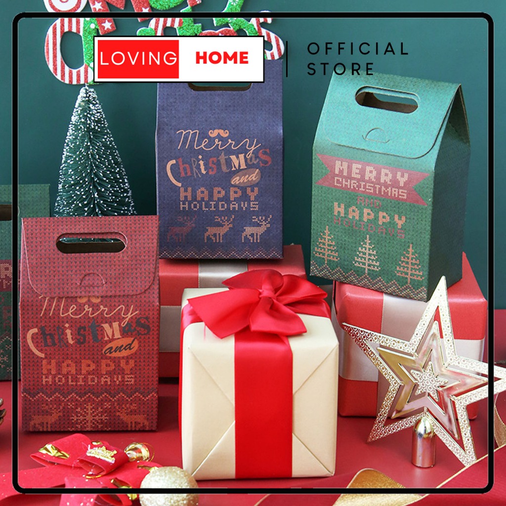 

LOVING HOME - Box Cookies Chrismast Kotak Kado Tenteng Dus Gift Sovenir Hadiah Premium