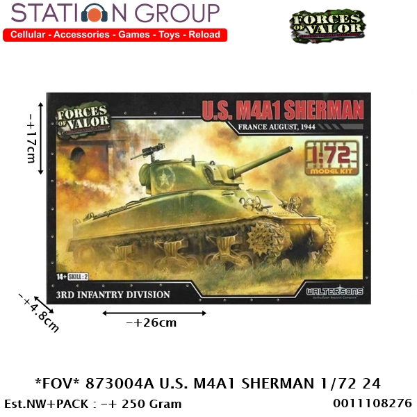 FOV 873004A U.S. M4A1 SHERMAN 1-72 24 - GUNPLA MODEL KIT