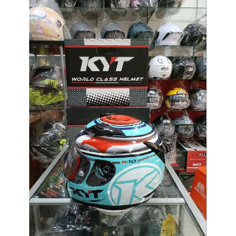 HELM KYT R10 PINLOCK aquamarine