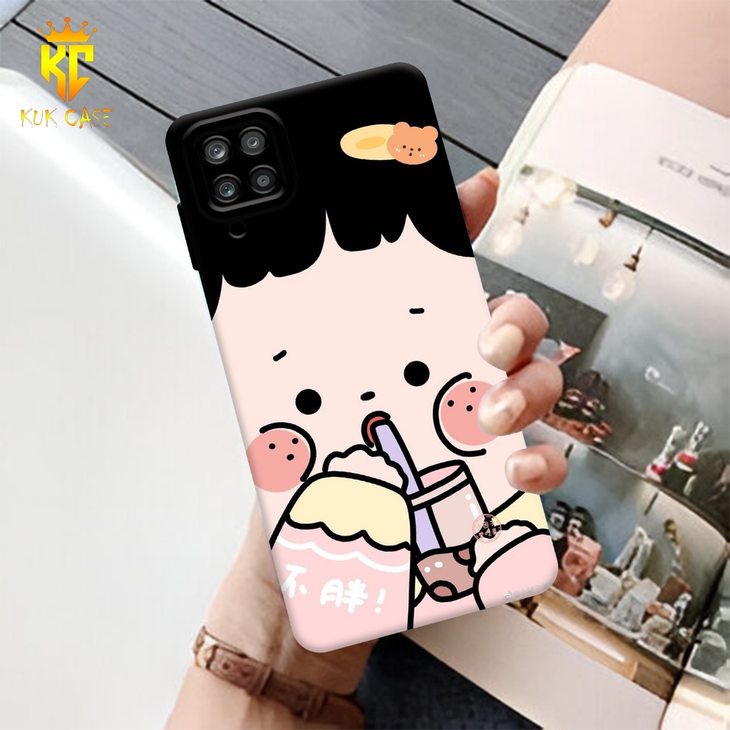 Case Motif SAMSUNG A12 Aesthetic Bahan Softcase silicon Lentur - Skin /  Casing Handpone