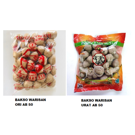 

BAKSO WARISAN Original/Urat AB isi 50 600gr