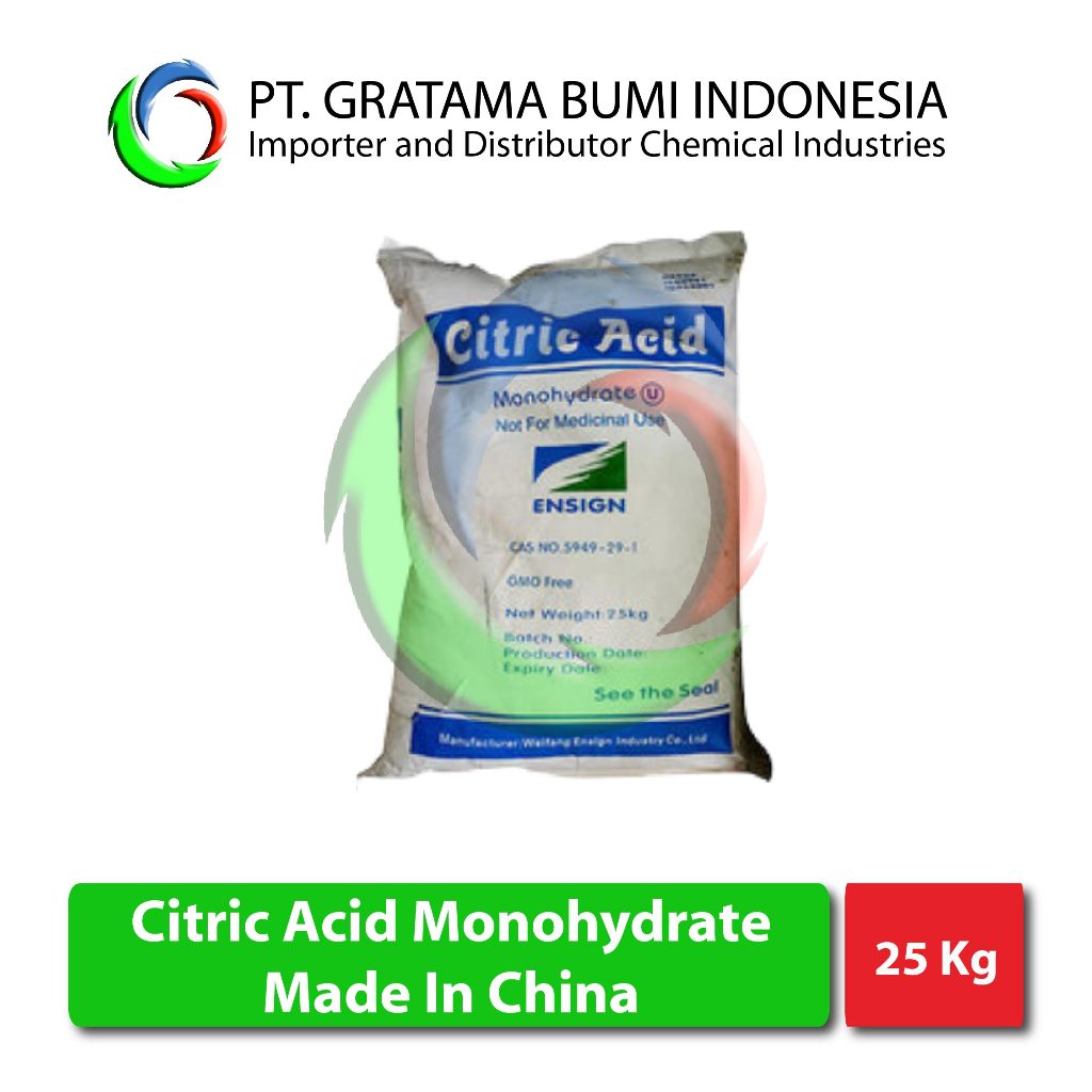 

Citric Acid Monohydrous-Asam Sitrat - Asam Citrun 25 kg