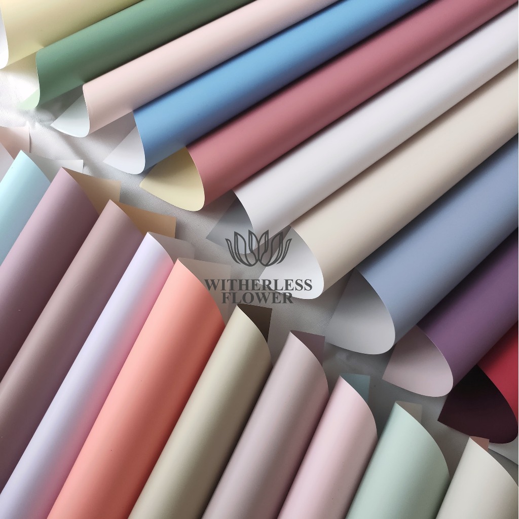 

[10 & 20 LEMBAR] Cellophane BiColor Basic / Kertas Buket Bunga Florist Flower Wrapping Paper