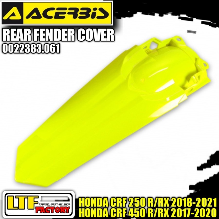 HONDA CR - CRF 250 300 450 R RX RWE ENDURO 2017 2018 2019 2020 2021 - ACERBIS REAR FENDER COVER - SP