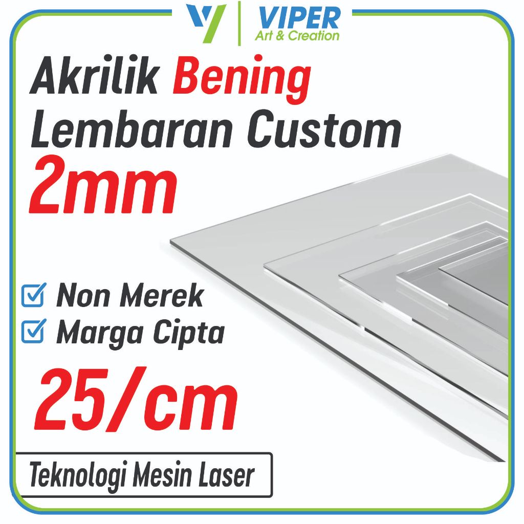 

AKRILIK CUSTOM / LEMBARAN BENING/CLEAR AKRILIK 2MM / POTONG / ACRYLIC / LASER CUTTING, MURAH, RAPI