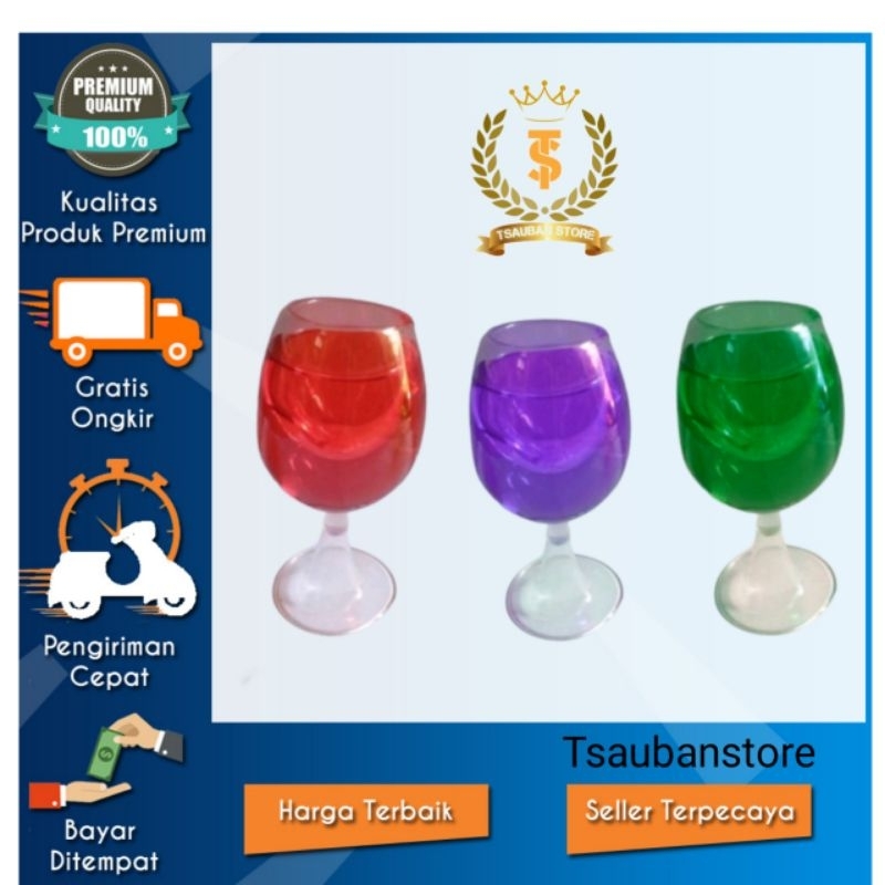 Hiasan kaca unik model gelas untuk dekorasi lemari kaca kristal aestetic