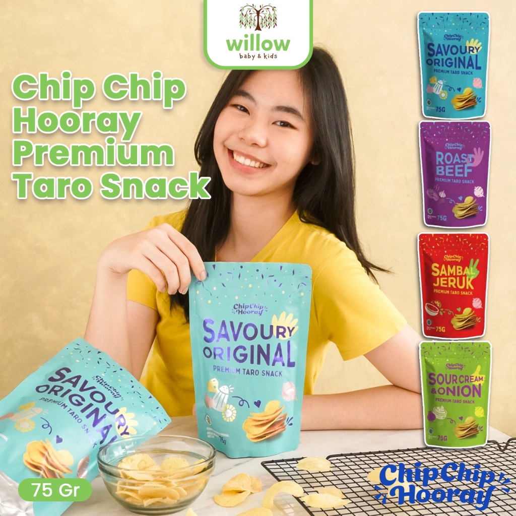 

Makanan Ringan - Chip Chip Hooray Premium Taro Snack 75Gr